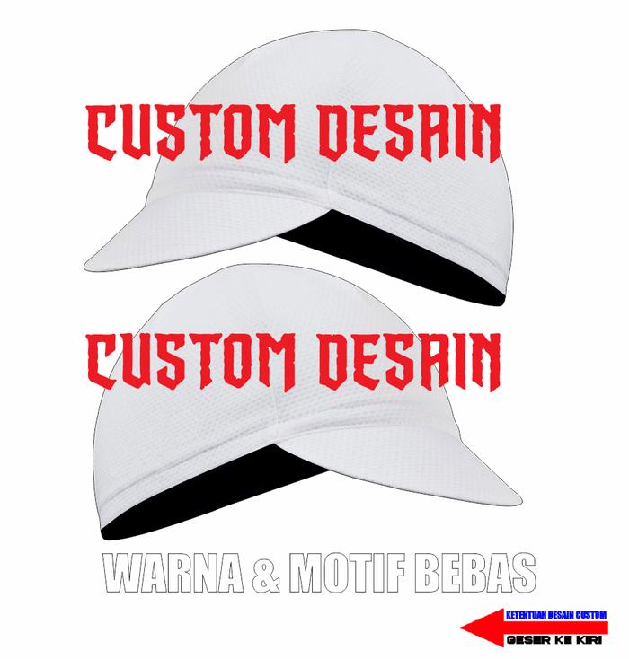 JSB SPORTWEAR | topi sepeda cycling caps fullprinting bahan dryfit - desain custom - bisa satuan