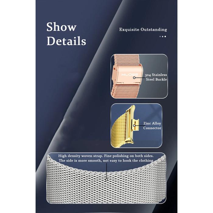 Buckle Strap Stainless Steel for Xiaomi Band 8 Pro - MJ24