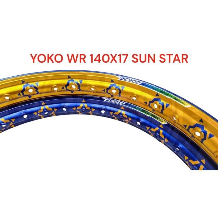 VELG YOKO WR 140 17 SUN STAR GOLD/BIRU Motor Motorcycle