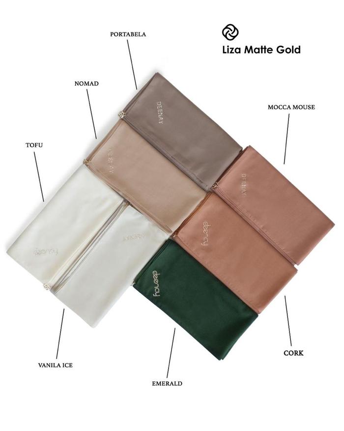 SKYSHOP HIJAB LIZA POLOSAN BY DEENAY BIRU MERAH UNGU HIJAU MATTE LOGO BARU VOAL PREMIUM KERUDUNG SEG