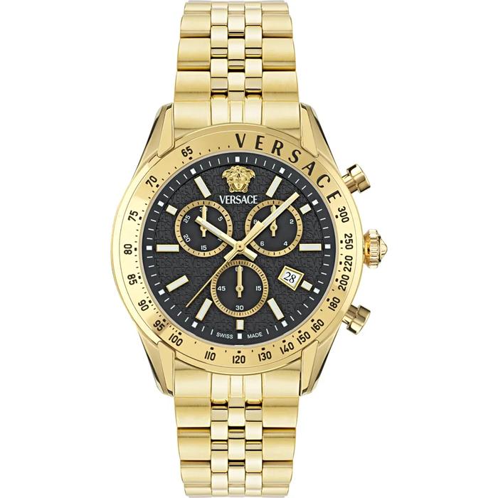 VERSACE Chrono Master Jam Tangan Pria VE8R00624 Gold Black Watches