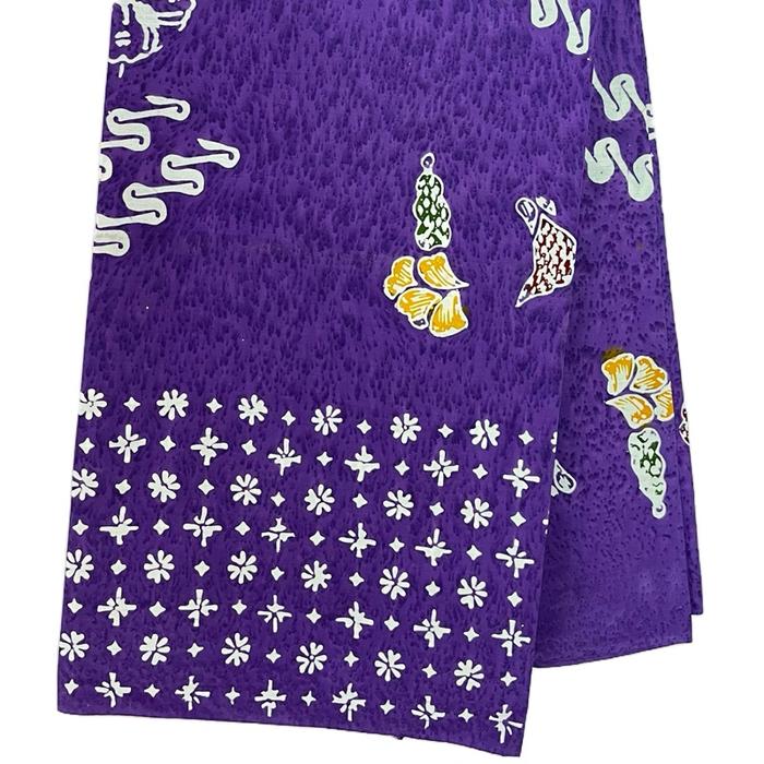Kain Batik Warna Ungu Motif Air Cocok Untuk Seragam
