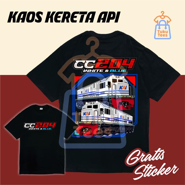 Kaos Kereta Api CC204 Baju Kereta Api KAI Railfans Indonesia