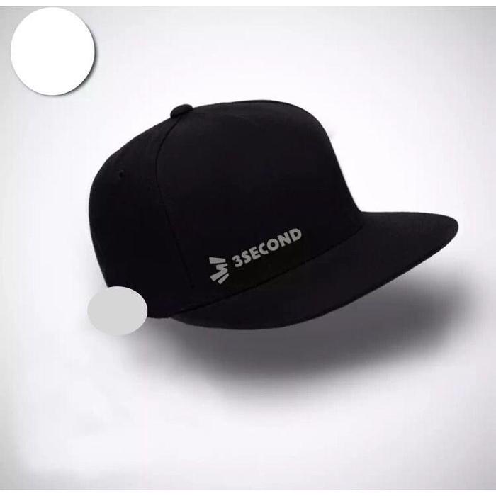 Topi Pria / Aksesoris Fashion / Topi Snapback Distro 3Second Teks Lurus Little ABU Premium