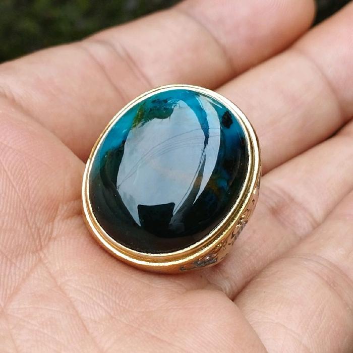 natural bacan Doko gulau serat kura unik antik kreeen Cincin Elegan