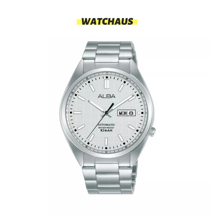 JAM TANGAN PRIA ALBA AL4329 AL4329 X1 AUTOMATIC SILVER STAINLESS STRAP