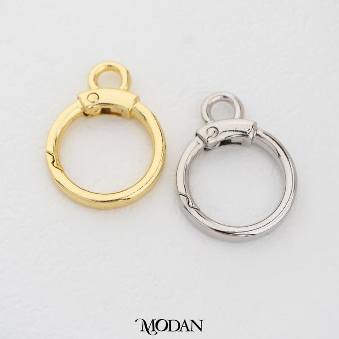 Modan Supplies - Push Round Carabiner Pengait Dorong Bulat Premium Gold Filled Diy Accessories