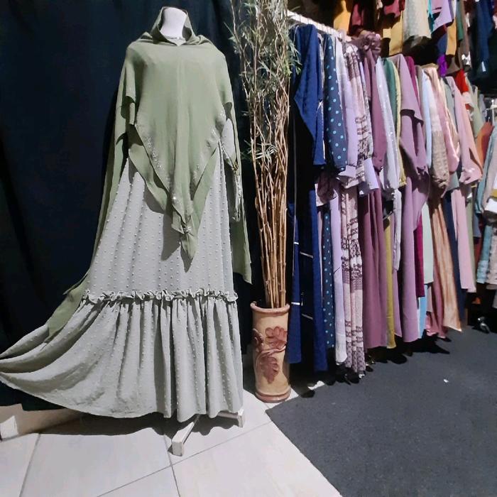 Gamis set syar'i original syafeera