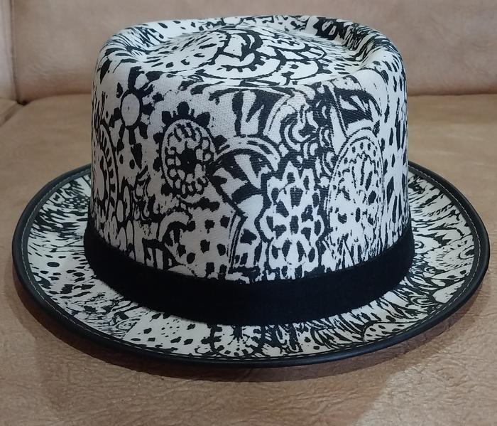 pork pie batik...Pork pie hat,,topi pork pie,,,