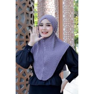 HIJAB BERGO MARYAM PLISKET VOLKADOT CERUTY/BERGO POLKA PLISKET
