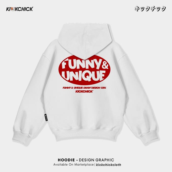 Kickchick Hoodie Funny White | Jaket Lengan Panjang | Outerwear | KC-HD134