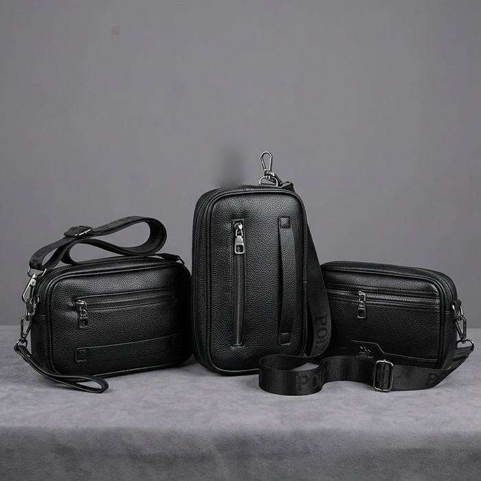 Italy Bags - Tas Slempang 2in1 Polo Land Pria Premium Kulit Sintetis Elegant Multifungsi