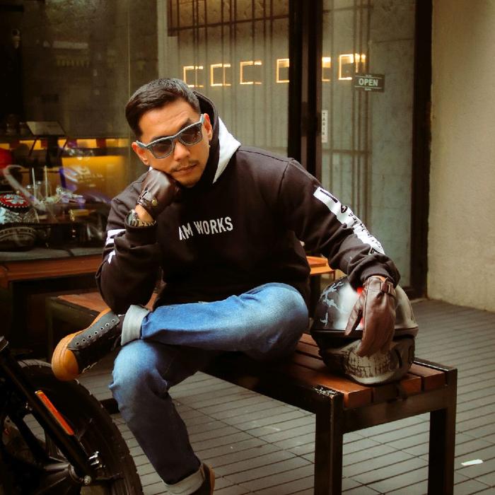 I'AM WORKS | Hoodie BNW STRIPE Black Edition | Fleece Cotton