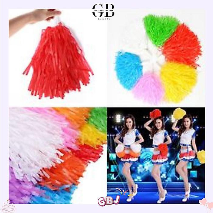 GBJ - 1 Pasang Pom Pom Cheerleader / Pompom Rumbai Cheerleader