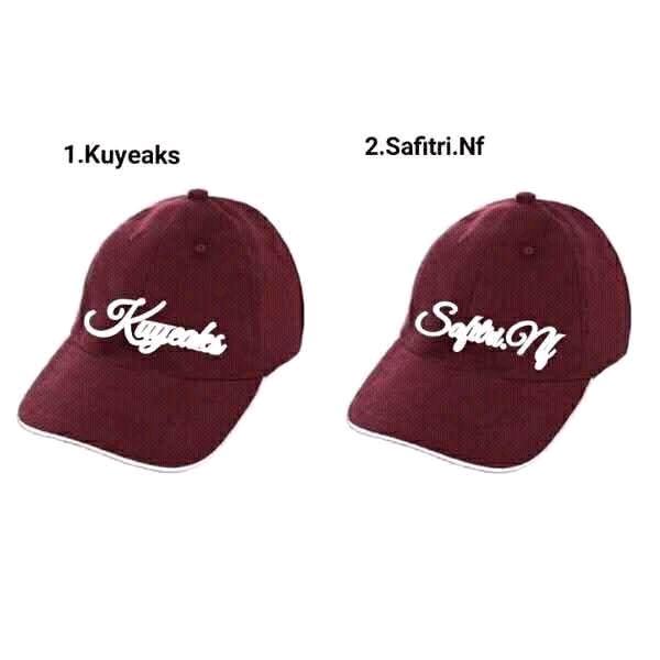 topi nama sendiri bisa rekues sendiri Pengait Pria