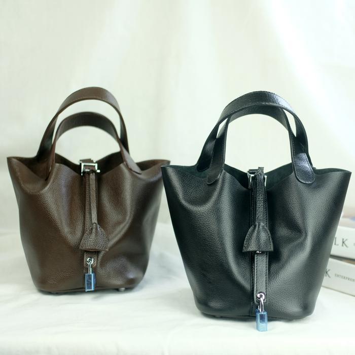 PROMO Sendy Leather PICO 18cm Tas Wanita Kulit Sapi Asli Picotin Mini Awet