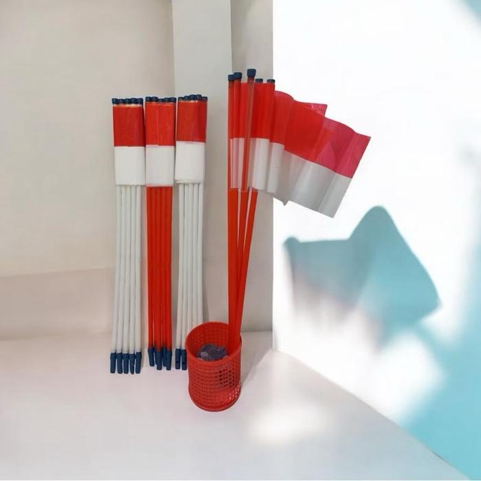 Bendera Plastik Tongkat Isi 20pcs /Bendera Gagang Pluit