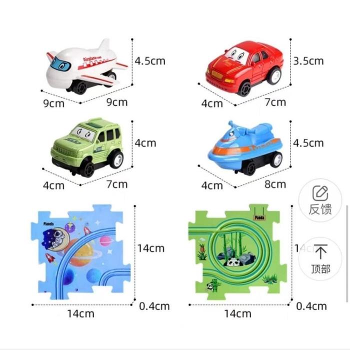 Mainan kereta api Gerobak edukasi / mobil  Banyak mobil  kecil  anak laki-laki mobilBaterai Lampu Pl