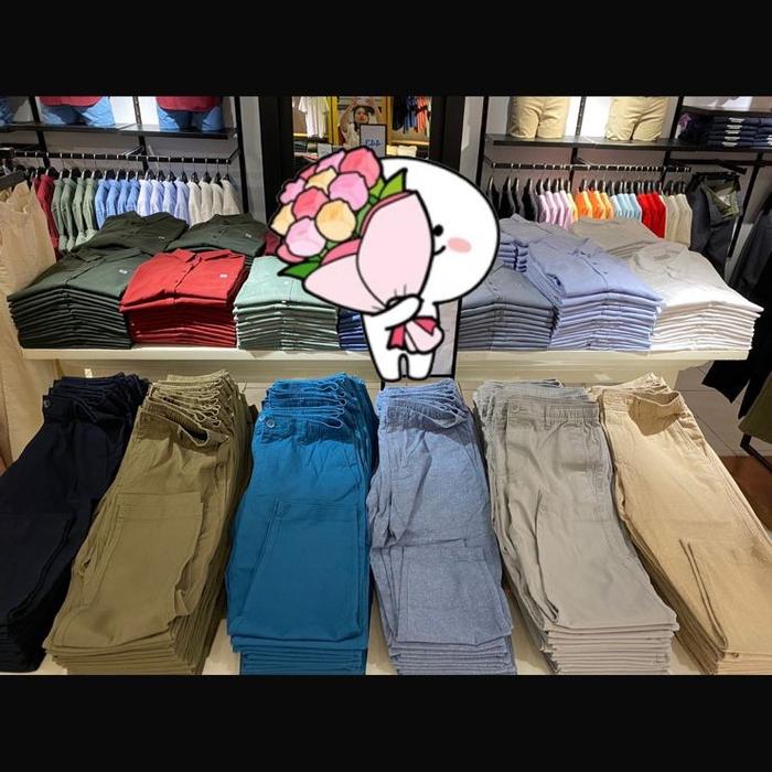 Giordano Celana Panjang Pria Linen Cotton from 659k size S M L XL XXL