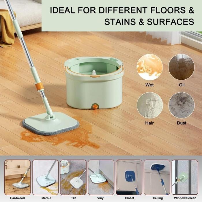 3pcs Refill Pel Microfiber Refill Mop Microfiber Universal Kain Spin Mop Microfiber Refill Kain Pel