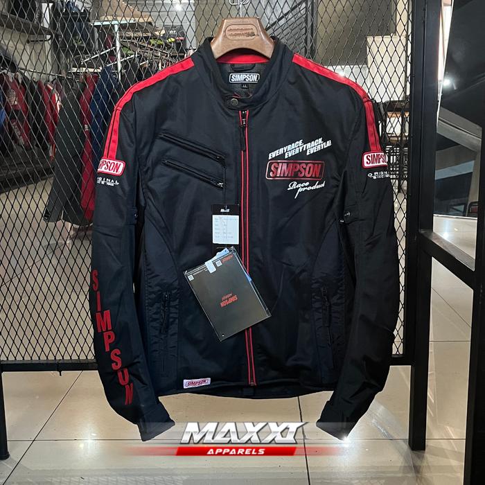 Jaket motor Simpson | Simpson Norix Red & Black (BB 75-85kg) | Jaket Riding | Original Simpson