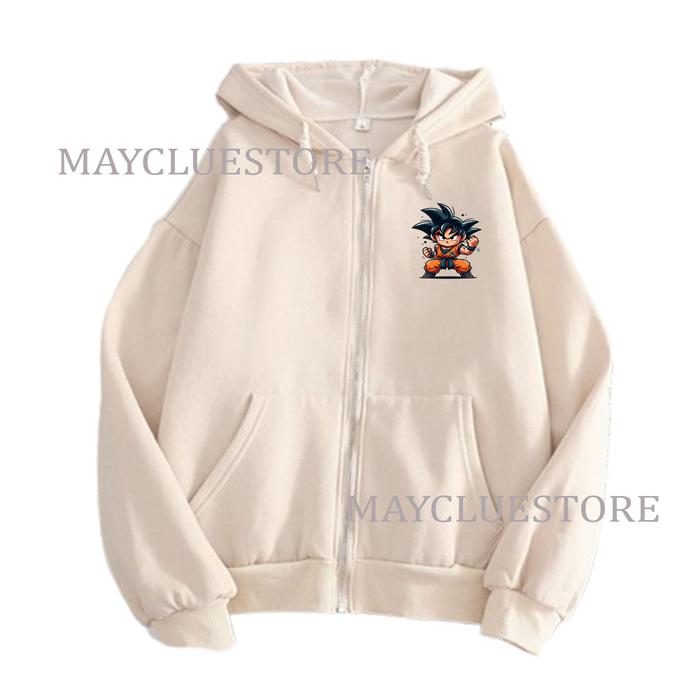 Zipper oversize motif mini dragan ball jaket bigsize s m l xl xxl xxxl xxxxl jumbo hoodie ziper resl