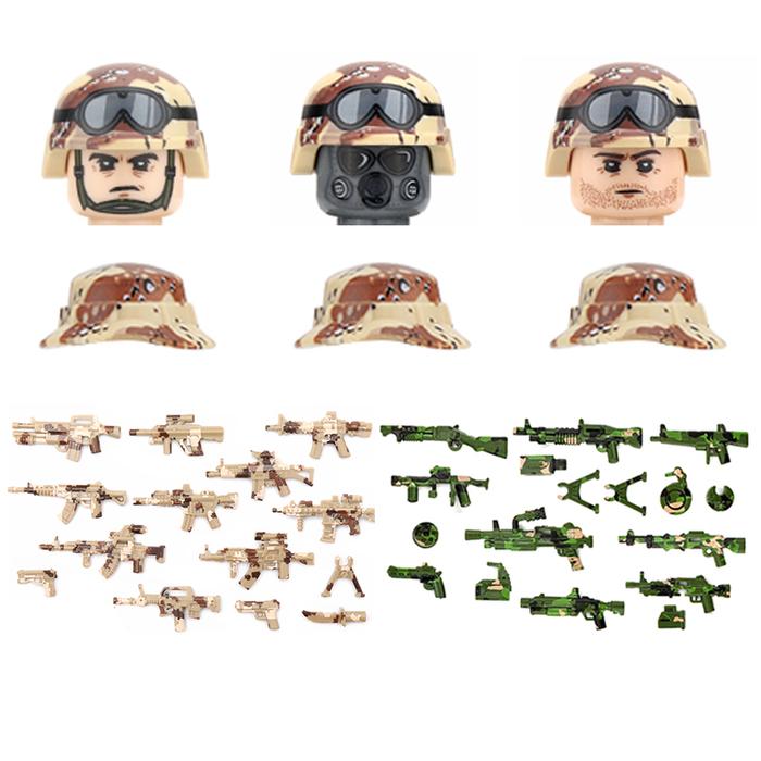 WW2 Soldiers US Army Figures Helmet Building Blocks Military Special