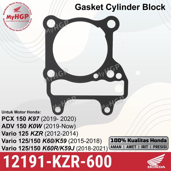 GROSIR 12191-KZR-600 - Gasket Cylinder Block - Paking Bawah Vario 125 150, PCX ADV 12191KZR600 12191