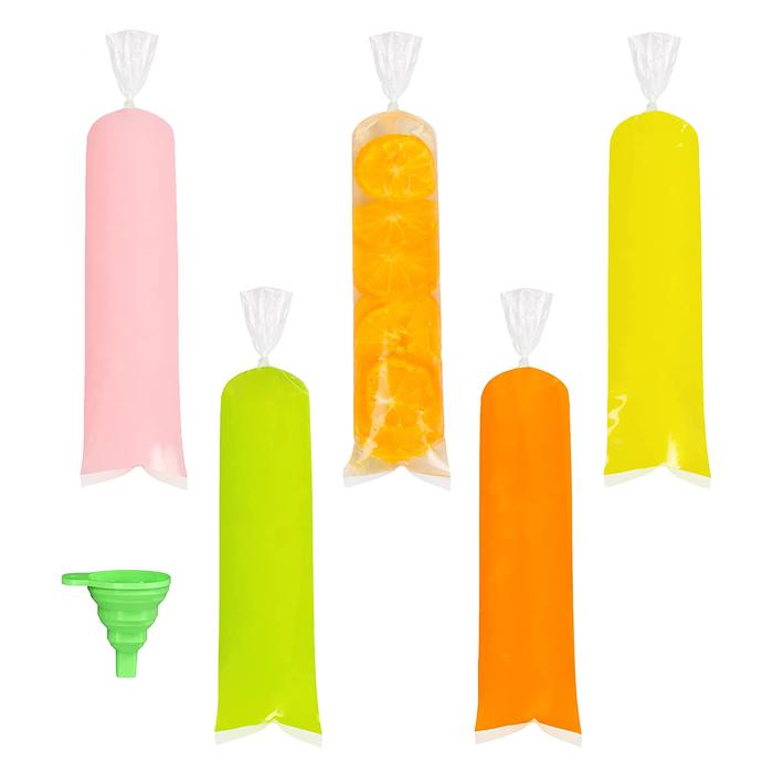 100 Pcs Freezer Tubes Food-Grade Freezer Popsicle Bags Freezer Bags