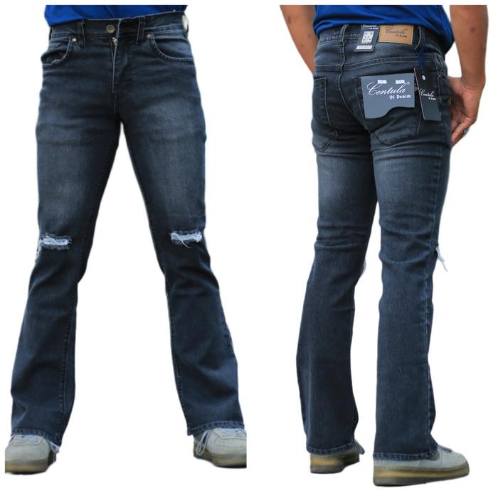 Centula Of Denim COD CELANA JEANS PANJANG SOBEK SEMI CUTBRAY Celana pria sobek cutbray celana cowok 