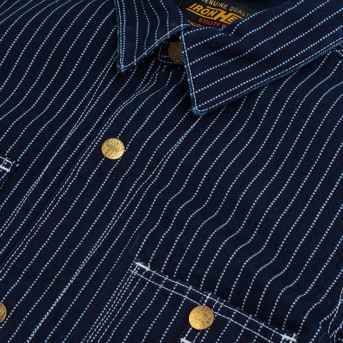 Iron Heart 12Oz Wabash Chore Jacket - Indigo Terlaris