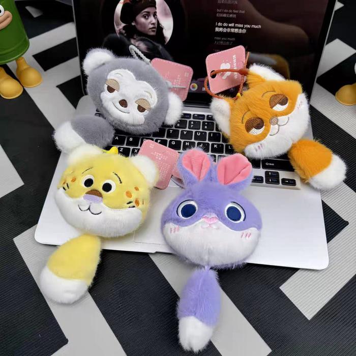 [GEMAS] Keychain Boneka Karakter Zootopia - Gantungan Kunci Kartun Lucu Polisi Kelinci Rubah Nick Bo