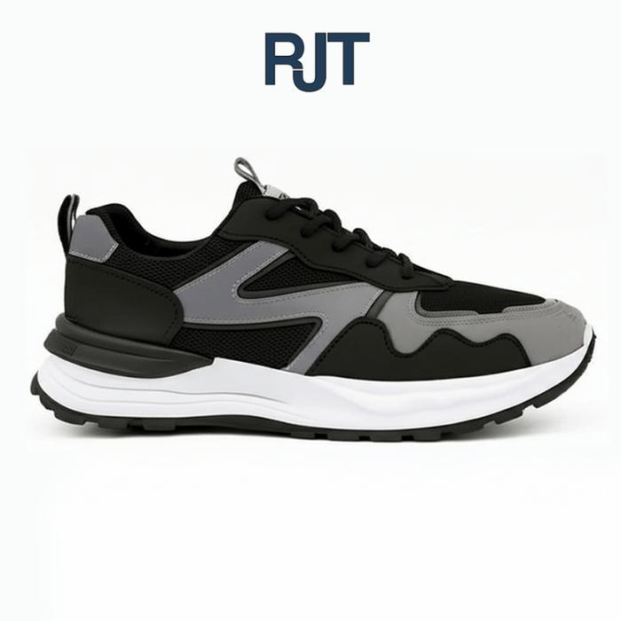 RJT Zeus - Sepatu Sneakers Pria Kulit Sintetis - Casual Sporty Import (Bonus Kaos Kaki)