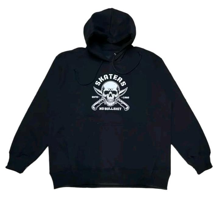 25 FL SKATERS SKULL HOODIE BLACK-YH010