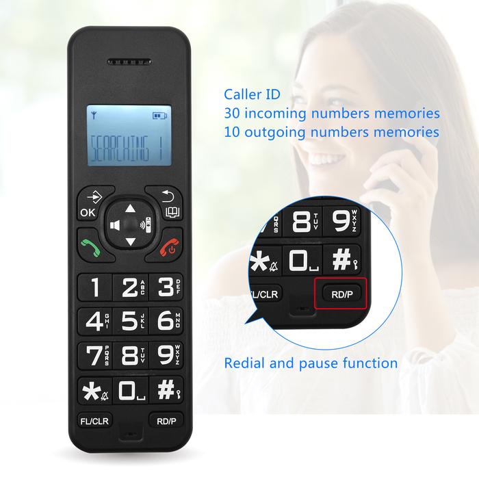 D1002B Cordless Phone with Answering Machine Caller ID/Call Waiting