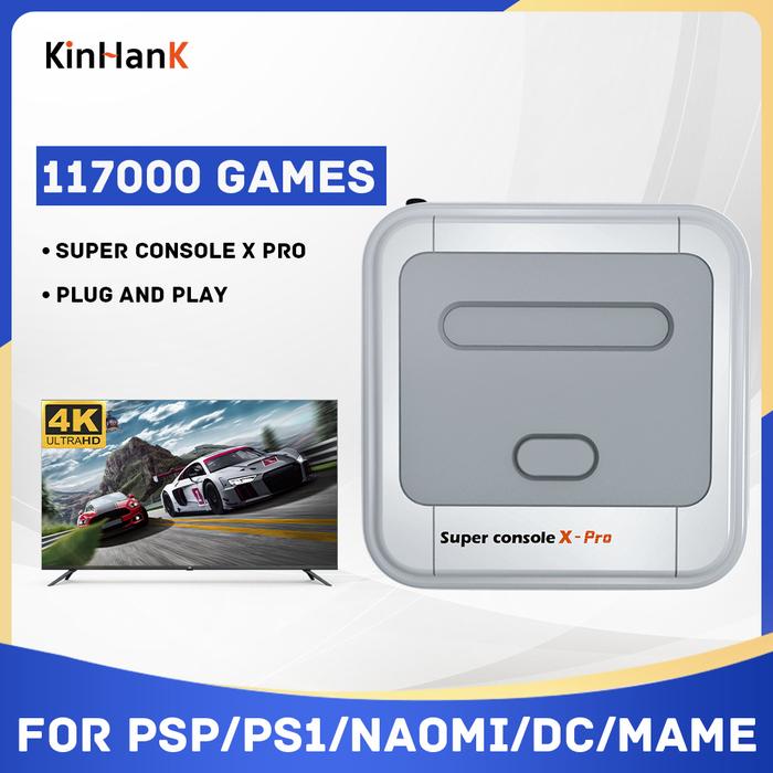 Kinhank Super Console X Pro Video Game Console 117000+ Games 50+