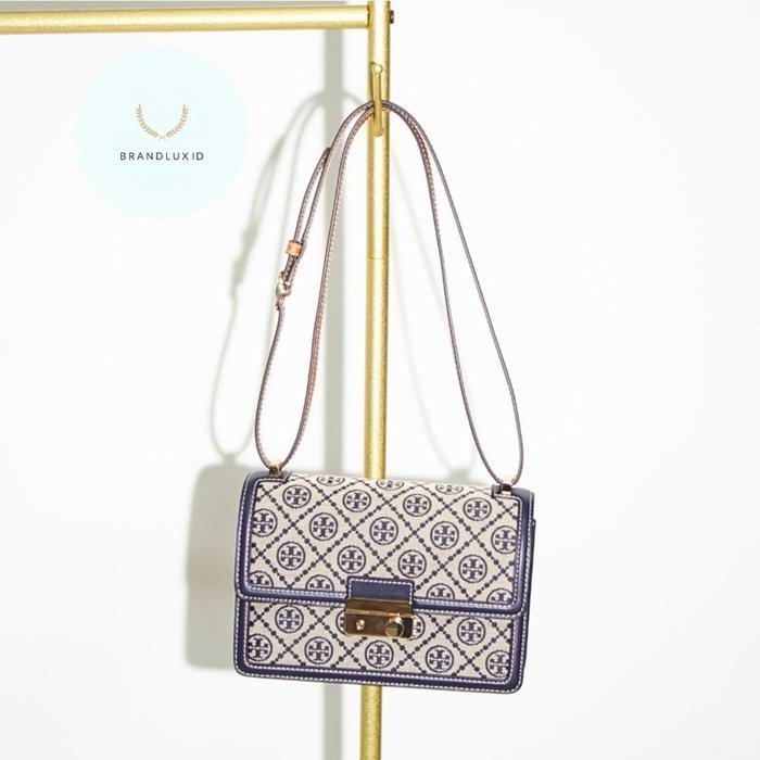 TORY BURCH T MONOGRAM SHOULDER BAG TORY NAVY