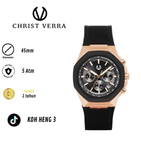 JAM TANGAN CHRIS VERRA PRIA RUBBER