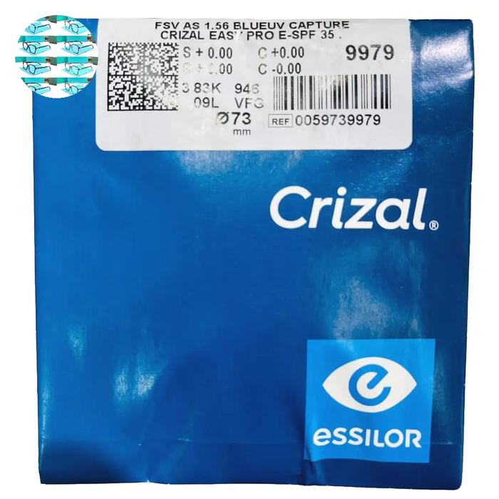 LENSA ESSILOR CRIZAL BLUE UV CAPTURE CRIZAL EASY PRO ORIGINAL Plastik