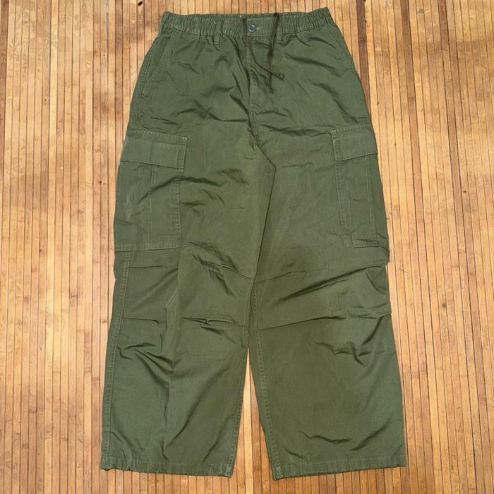 GU By UNIQLO SUPER WIDE GREEN ARMY BALLOON TROUSERS PANTS comme des garcons wtaps visvim