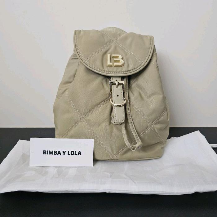 Nwt tas B*imba Y Lola Small Padded Nylon Backpack Light Khaki 241bbhq5t 12531 new arrival authentic