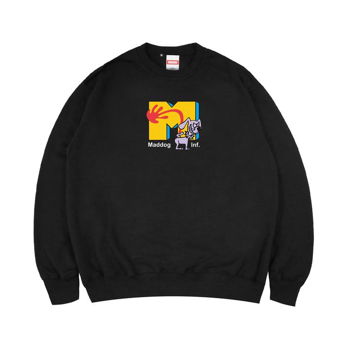 Maddog Infected Crewneck MTV Black Crewneck Fleece Distro ORIGINAL Sweater Pria Unisex