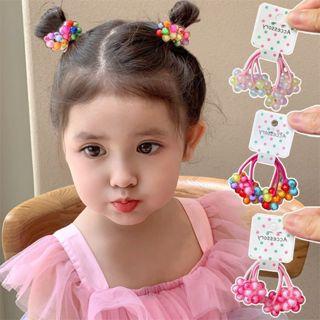 [KIDSFASHIONKOLEKSI] Ikat Karet Rambut Manik Candy Set 2pc Bola-Bola Crystal Anak Perempuan