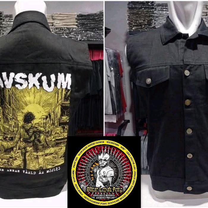 jaket vest punk  Levis sablon depan belakang