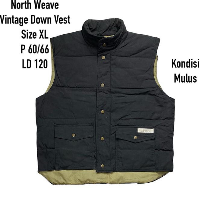 North weave vintage down vest rompi second