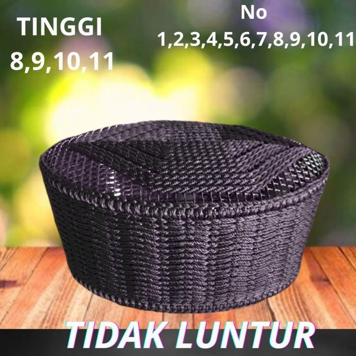 Songkok Kopiah Peci Rajut Premium Tinggi 9,10