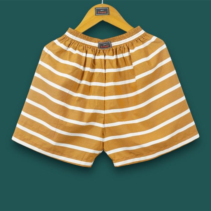 CELANA LOOPAY BOXER LOOPAY MOTIF STRIP ORANGE PUTIH