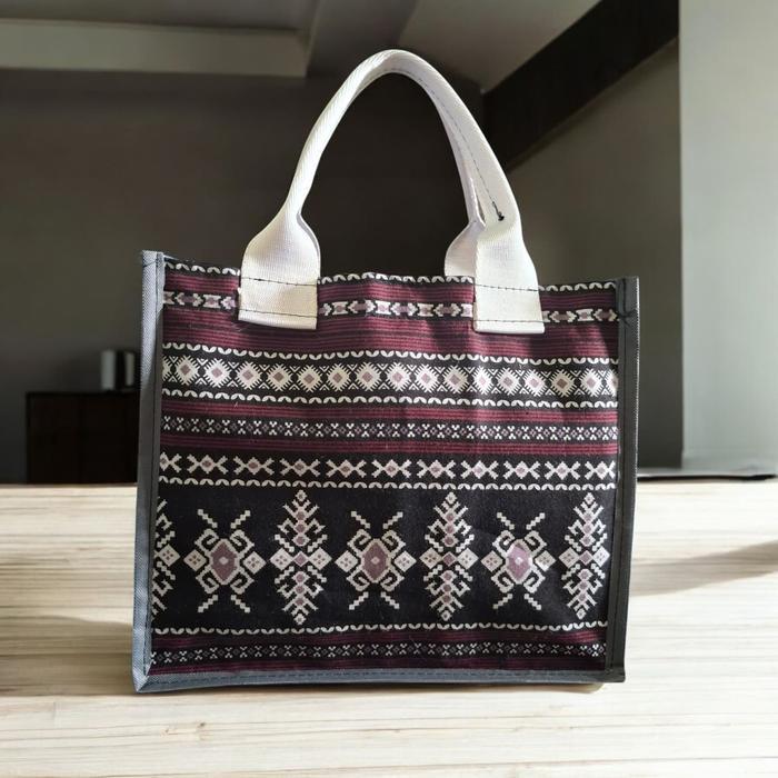 Tas Goni Laminasi Batik Tas Ulos/Tote Bag/Tas Motif Seni dan Unik/Tas Wanita
