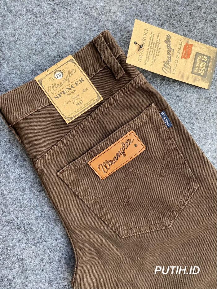 Wrangler Celana Jeans Pria Standar Regular Non Strech Bahan Denim Tebal Ukuran 28-46 Terlaris Celana