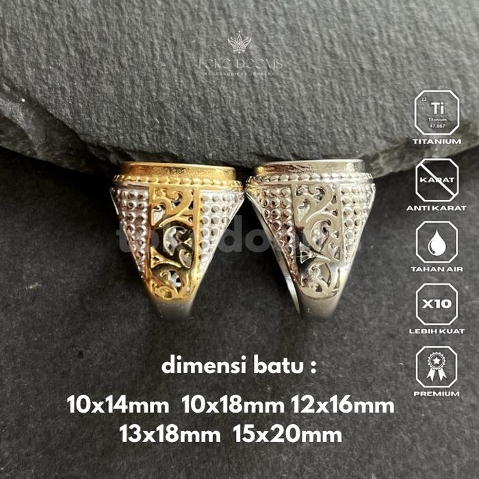 ring cincin model ukir bintik [TITANIUM] 10x14 10x18 12x16 13x18 15x20 super premium halus elegan da
